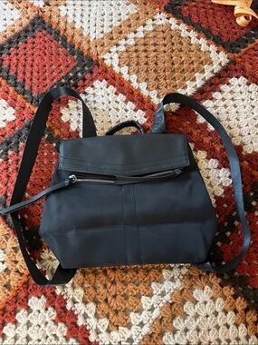 Botkier Black Nylon Backpack with Logo Webbed Straps
